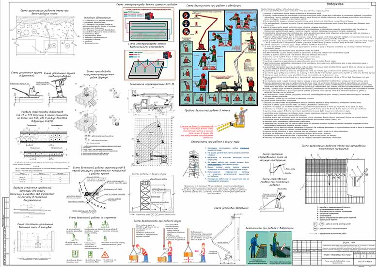 Схемы производства работ при производстве работ при реконструкции здания